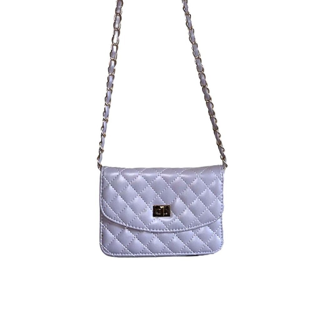 Purple lavender quilted small crossbody bag women's purse back pocket cl…